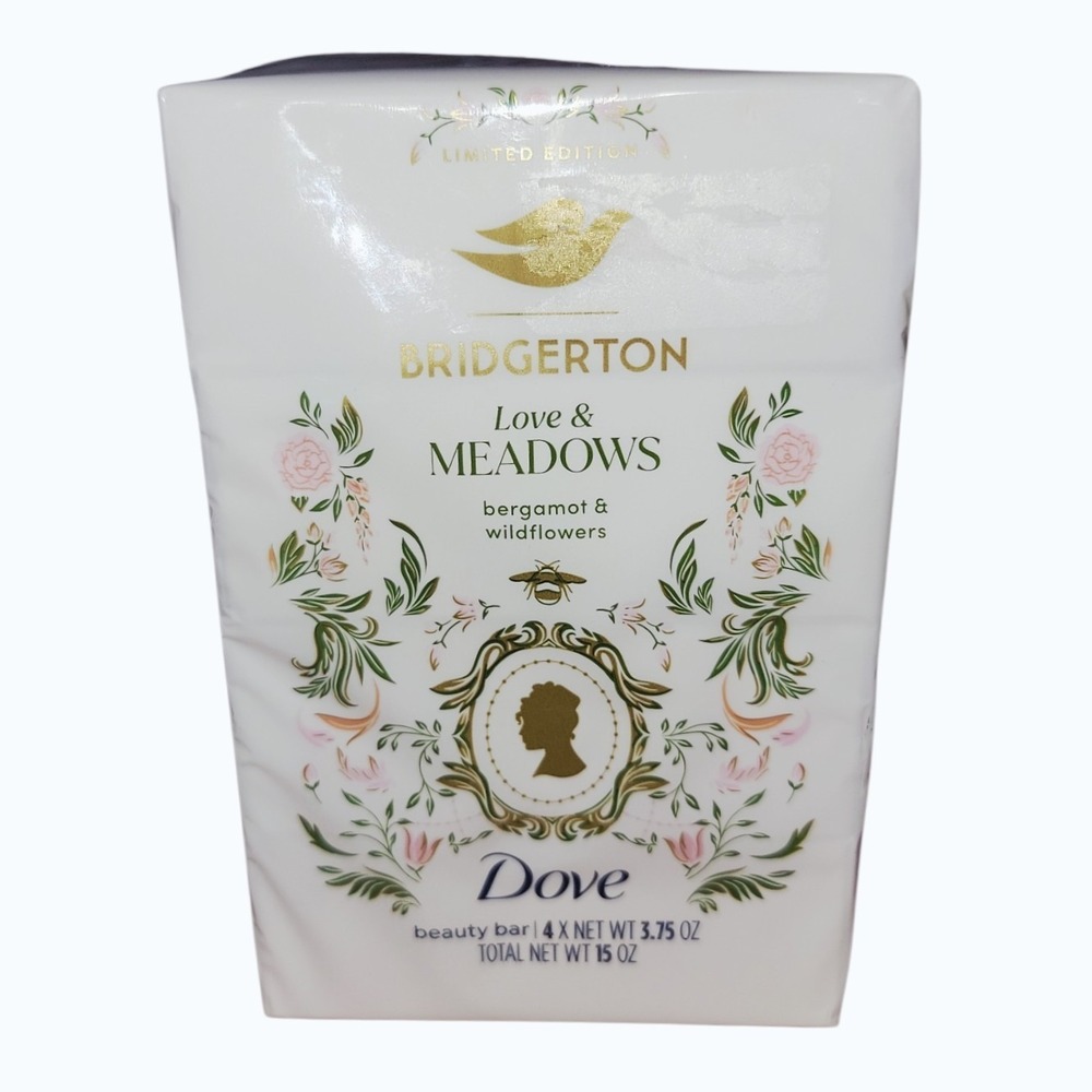 Dove Bridgerton Love & Meadows Beauty Bar 4 Pack Bergamot Wildflowers Limited